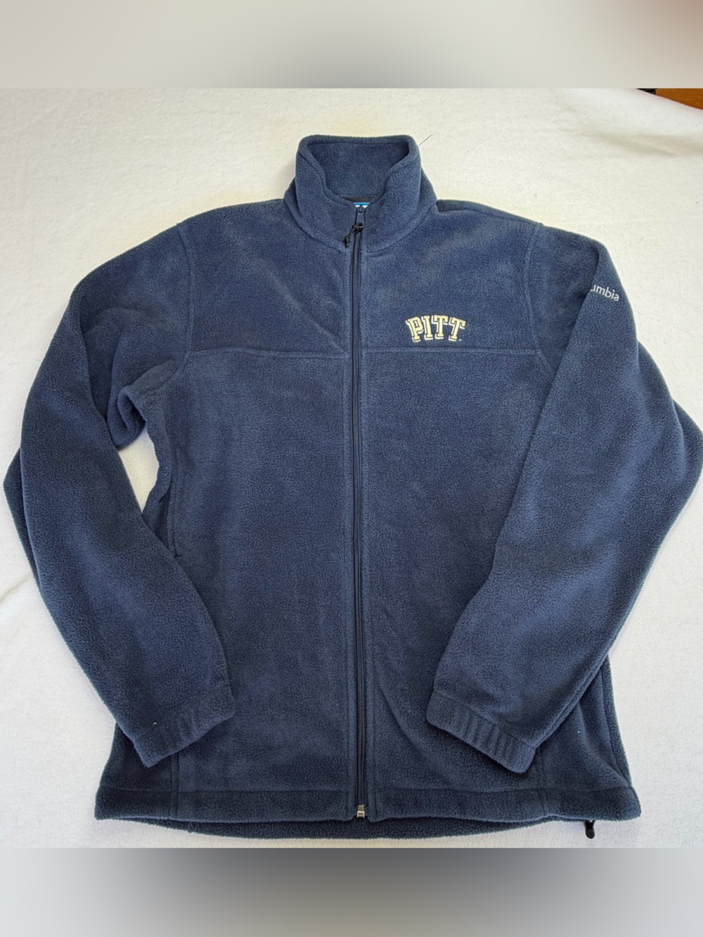 Collegiate Sportswear Columbia x Pitt Navy Full-Zip Fleece Jacket Medium